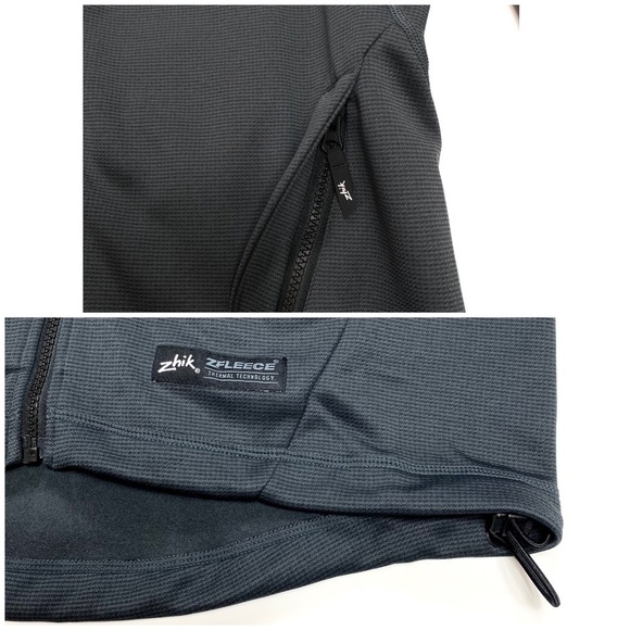 Zhik ZFleece Zip up Jacket in Gray JK-211-CB-M New - Picture 7 of 10